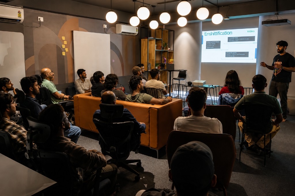 Show up at a Bitcoin meetup
